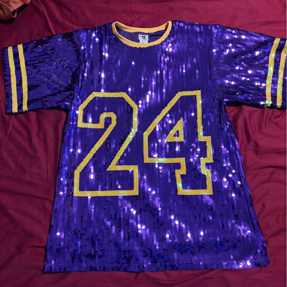 Lakers Kobe Bryant Sequin Jersey shirt/dress #24